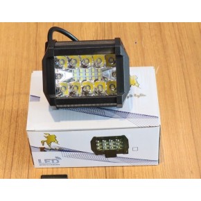 54W 18 LED TURUNCU BEYAZ BAR KARE (DELİCİ) ÇAKARLI 5 MODLU